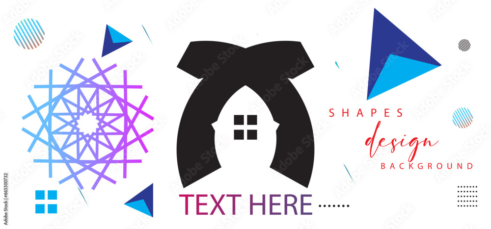 Fototapete abstract geometric background with triangles and space for text. vector illustration.