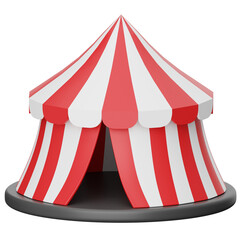 3D illustration of circus tent