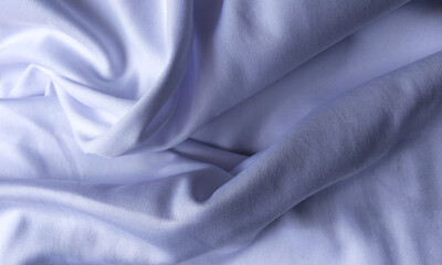The white and gray fabric is curved. Beautiful background for design