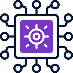 processor dual tone icon. vector icon for your website, mobile, presentation, and logo design.