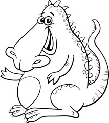 cartoon dragon fairy tale comic animal character coloring page