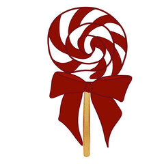 Candy Cane Lollipop