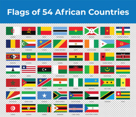 Flags of 12 African Countries