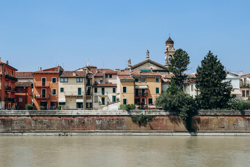 View of the center of Verona across the Adige River