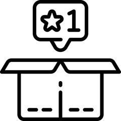 rating line icon. vector icon for your website, mobile, presentation, and logo design.