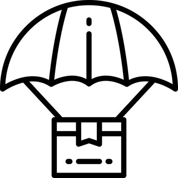 recommend clip art: parachute line icon. vector icon for your website, mobile, presentation, and logo design.