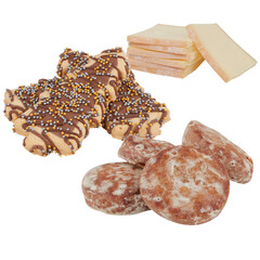 Chocolate bread cut out isolated transparent background