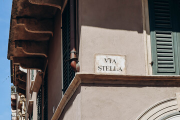 Stella street in the center of Verona