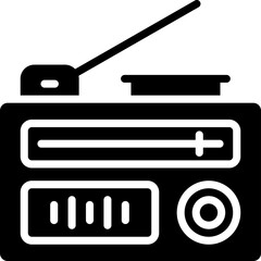 radio glyph icon. vector icon for your website, mobile, presentation, and logo design.