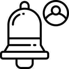 notification line icon. vector icon for your website, mobile, presentation, and logo design.