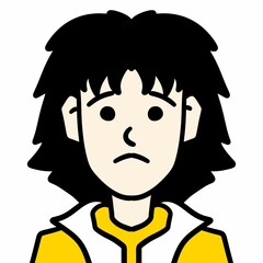 man cartoon on white background