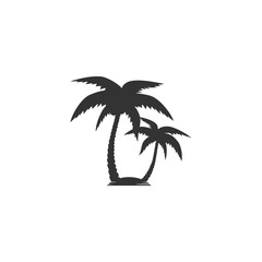 Palm tree silhouette icon. simple flat vector illustration
