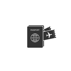 Passport Icon. Identification or Pass Document Illustration As A Simple Vector Sign & Trendy Symbol in Glyph Style for Design and Websites, Presentation or Mobile Apps