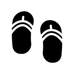 sandals glyph icon illustration vector graphic. Simple element illustration vector graphic, suitable for app, websites, and presentations isolated on white background