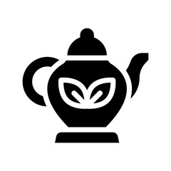 teapot glyph icon illustration vector graphic. Simple element illustration vector graphic, suitable for app, websites, and presentations isolated on white background
