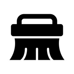 body brush glyph icon illustration vector graphic. Simple element illustration vector graphic, suitable for app, websites, and presentations isolated on white background