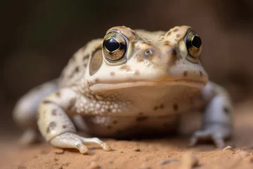 Abwaschbare Fototapete Moroccan spadefoot toad closeup portrait  © CostantediHubble
