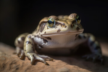 Fototapeta premium Moroccan spadefoot toad closeup portrait 
