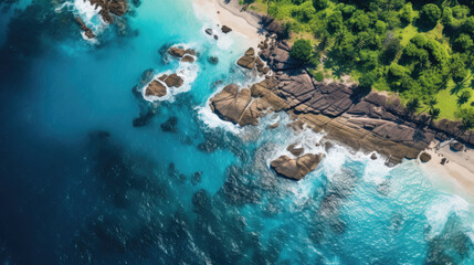 Aerial View of Granite Boulders