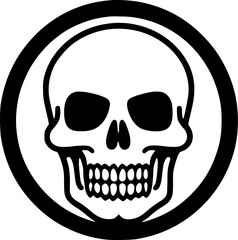 Skeleton - Black and White Isolated Icon - Vector illustration