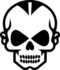 Skull | Minimalist and Simple Silhouette - Vector illustration