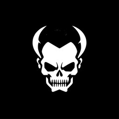 Skull | Minimalist and Simple Silhouette - Vector illustration