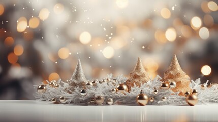Fototapeta na wymiar Beautiful Christmas background with Christmas balls and gifts
