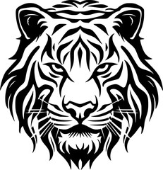 Obraz premium Tiger | Minimalist and Simple Silhouette - Vector illustration