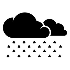 Snowfall icon with clouds