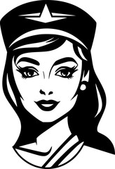 Nurse - Minimalist and Flat Logo - Vector illustration