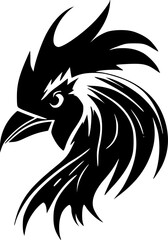 Fototapeta premium Rooster | Black and White Vector illustration