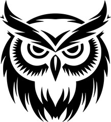 Owl | Minimalist and Simple Silhouette - Vector illustration