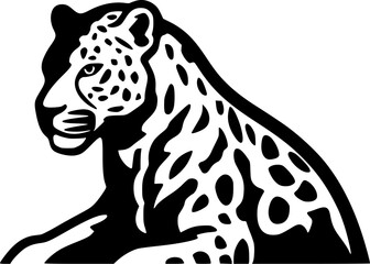 Leopard | Minimalist and Simple Silhouette - Vector illustration