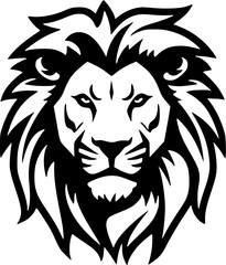 Fototapeta premium Lion | Minimalist and Simple Silhouette - Vector illustration