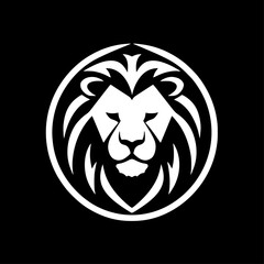 Fototapeta premium Lion | Black and White Vector illustration
