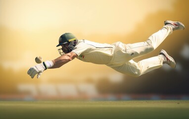 Diving Catch Cricket Boundary Effort