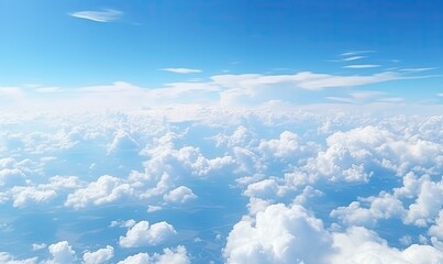Naklejka na ściany i meble impressive image of an aerial view of beautiful clouds on a lovely day. Generative AI