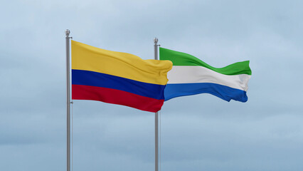 Sierra Leone and Brazil flag