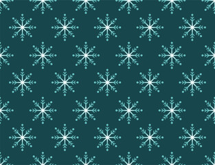 Seamless winter pattern with snowflakes. Winter snow shapes decor