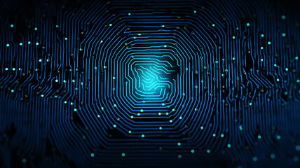 fingerprint detector, sensor pattern of papillary lines on a computer chip, fictional graphics