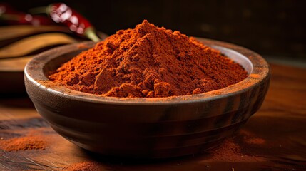 Smoky flavor of smoky paprika. An essential ingredient for adding rich and authentic smokiness to your dishes. Flavorful, culinary delight, rich smokiness, paprika magic. Generated by AI