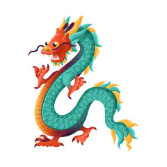 Chinese dragon vector illustration. Chinese dragon, symbol of 2024. zodiac symbol, Calendar 2024