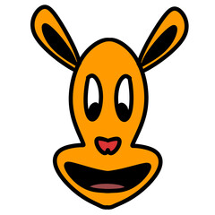 Cartoon faces with emotions v.8 (Mustache)