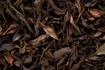 The Captivating Close-Up: Magnified Tea Leaves Unveiling Nature's Wonders, Organic Beauty, and Intricate Patterns