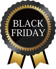 高級感のあるブラックフライデーのエンブレム