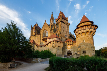 Fototapeta na wymiar The Castle Kreuzenstein in Leobendorf at Vienna Austria