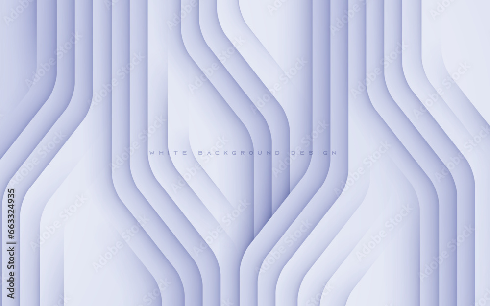 Sticker modern abstract white background with stacked layers