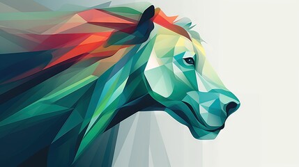  a colorful horse is shown in this artistic picture of a horse.  generative ai