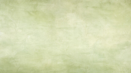 vintage green wallpaper with barely noticeable floral ornament, background with a copy space