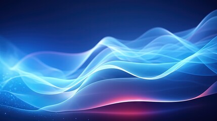  a blue and red wave of light on a dark background.  generative ai